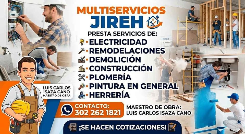 Multiservicios JIREH | Electricidad, plomería, remodelaciones y construcción
