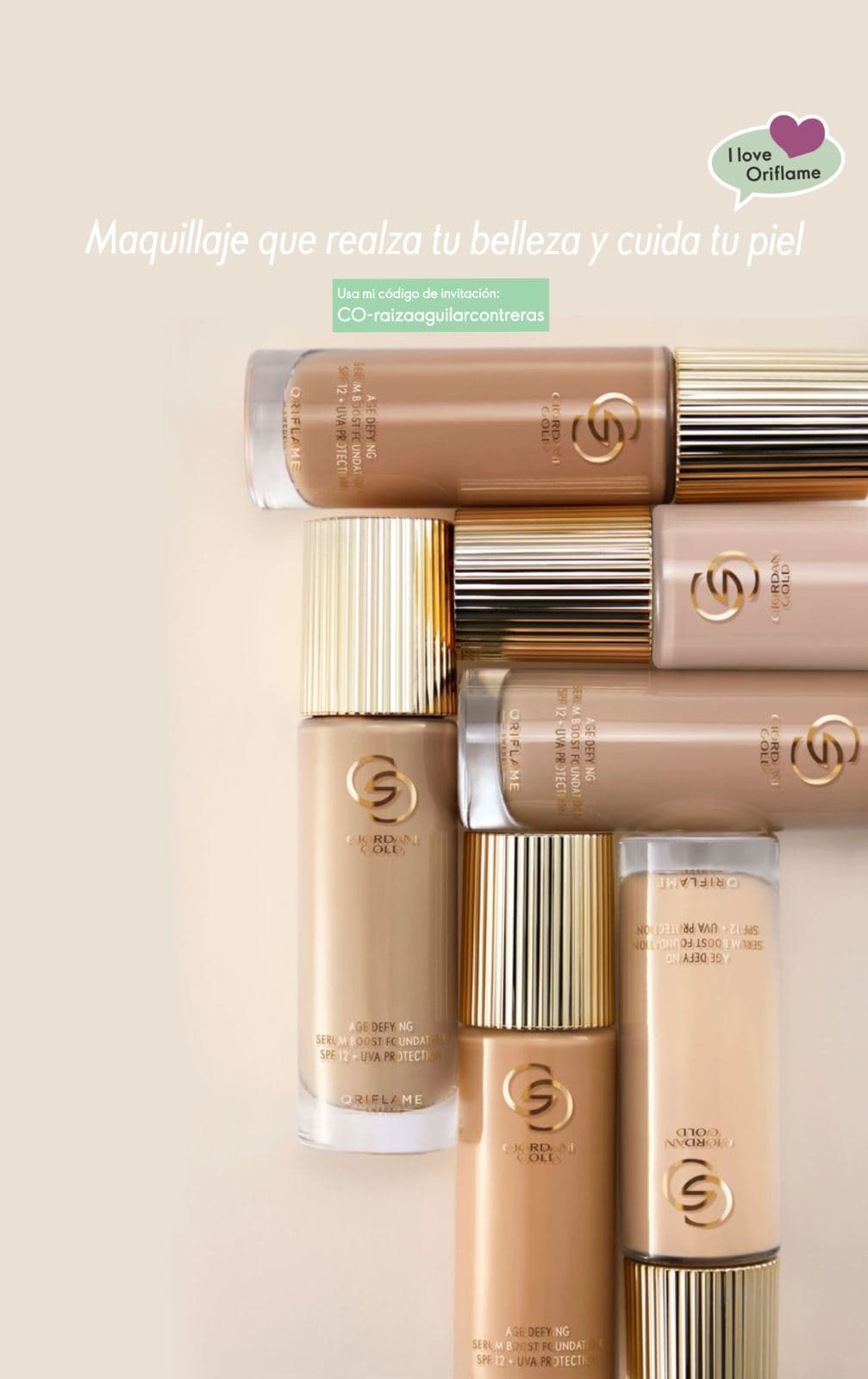 Bases de Maquillaje Giordani Gold - Realza tu Belleza y Cuida tu Piel